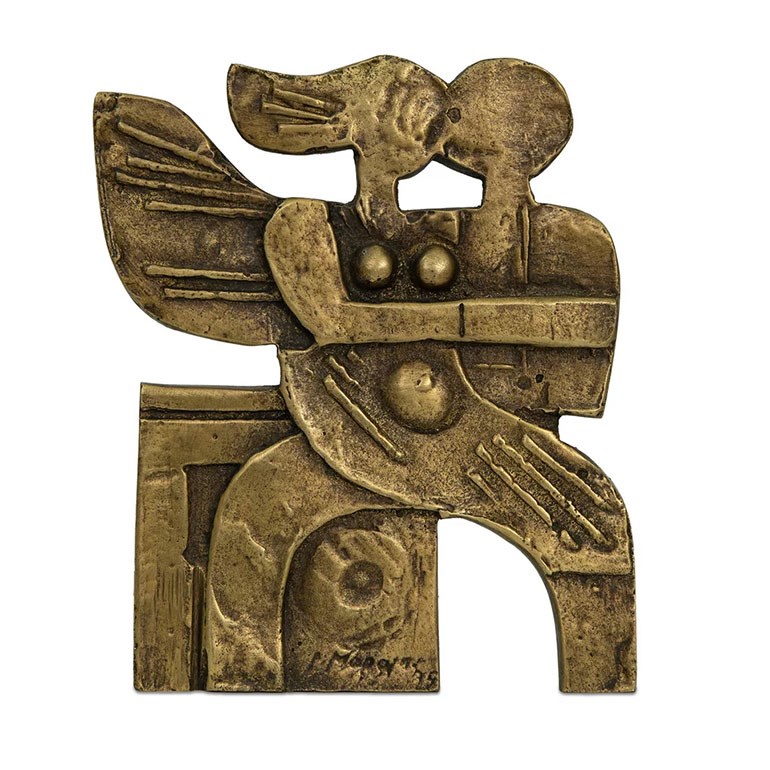 Μόραλης (1916-2099), «Ζευγάρι» / Χαλκός, 21,5 x 19,5 εκ., τιμή εκτίμησης €1.500-2.000